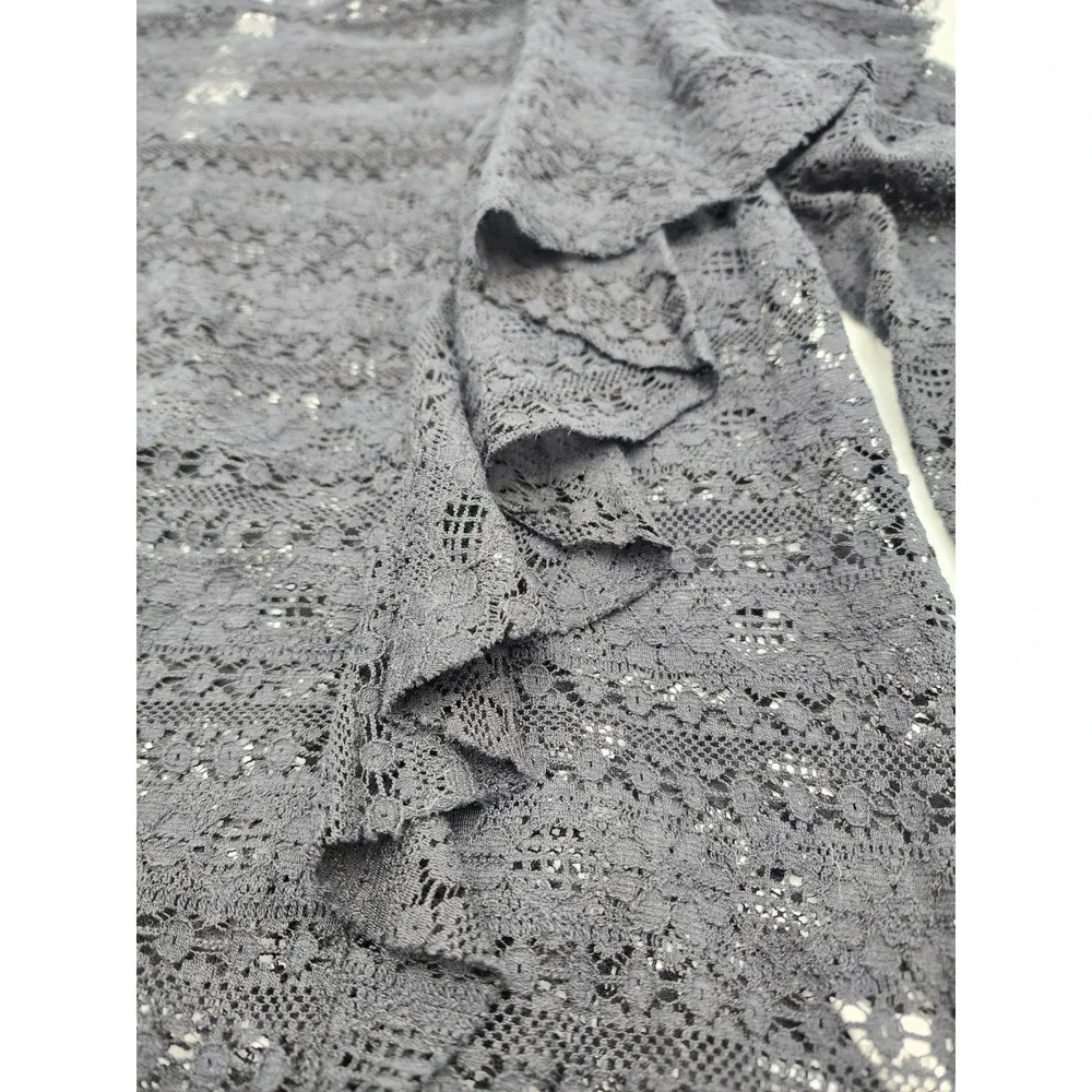MELROSE‎ AND MARKET NAVY BLUE SWEATER SIZE S WOMENS LACY TOP